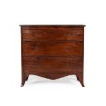 A GEORGE III MAHOGANY BOWFRONT CHEST OF DRAWERS