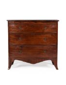A GEORGE III MAHOGANY BOWFRONT CHEST OF DRAWERS