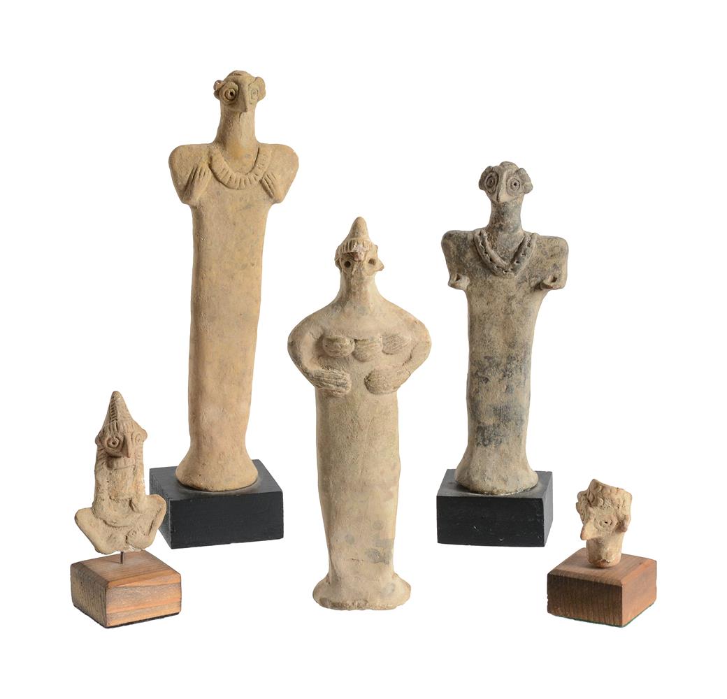 A GROUP OF THREE SYRIAN TERRACOTTA IDOLS