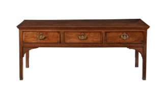 A GEORGE III OAK DRESSER BASE