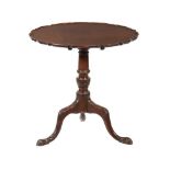 A GEORGE III MAHOGANY TRIPOD TABLE