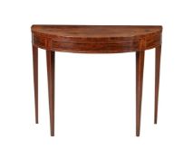 A GEORGE III MAHOGANY AND INLAID SIDE TABLE