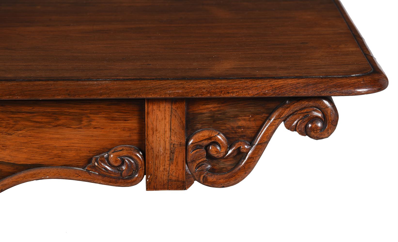 Y A WILLIAM IV ROSEWOOD LIBRARY TABLE - Image 4 of 6