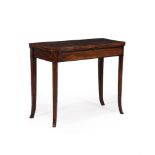 Y A REGENCY ROSEWOOD AND BOXWOOD STRUNG FOLDING TABLE