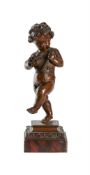 ETIENNE HENRI DUMAIGE (FRENCH 1830-1888), A BRONZE MODEL OF A CHERUB