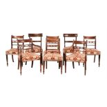 A SET OF SIX REGENCY MAHOGANY DINING CHAIRS