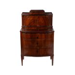 Y A CONTINENTAL MAHOGANY AND EBONY STRUNG SIDE CABINET