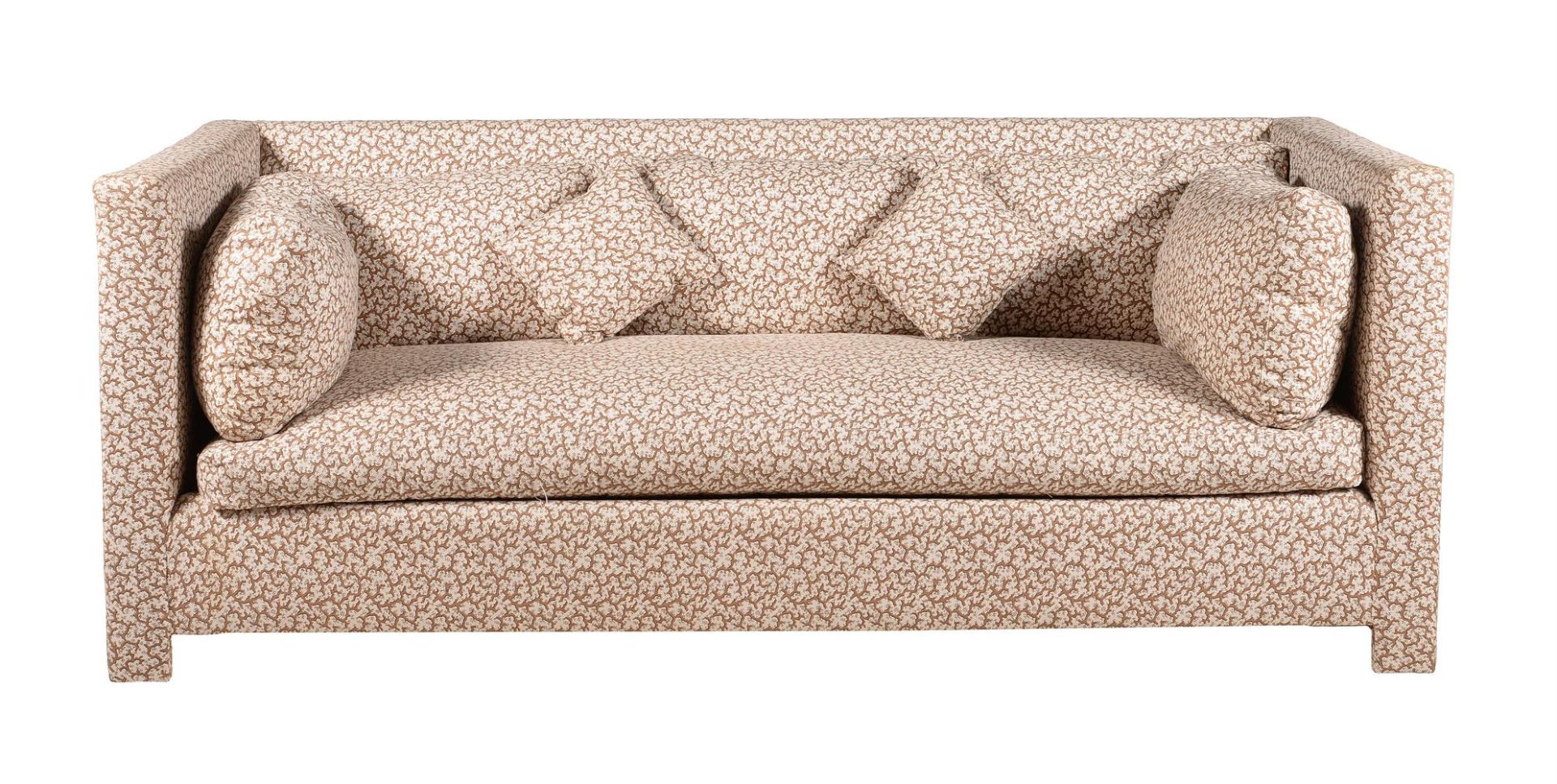 AN UPHOLSTERED SOFA