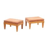 A PAIR OF FOOTSTOOLS IN GEORGE III STYLE