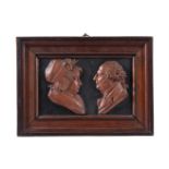 ATTRIBUTED TO ANTOINE JOSEPH ROMAGNESI (1782-1852), A PAINTED PLAQUE DEPICTING A HUSBAND AND WIFE