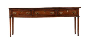 A GEORGE III OAK DRESSER BASE