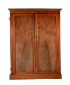 A GEORGE IV MAHOGANY LINEN PRESS