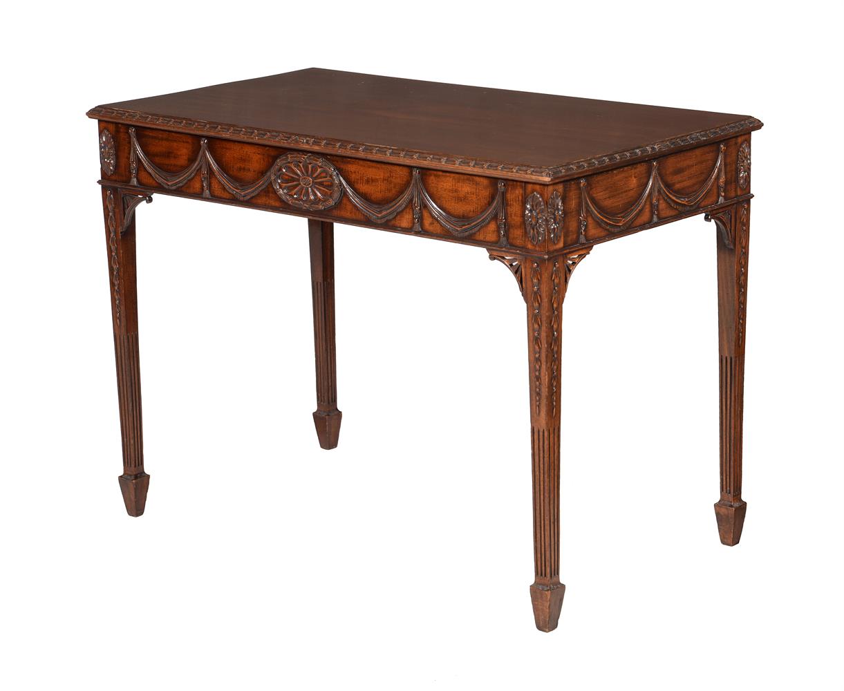 AN EDWARDIAN MAHOGANY SIDE TABLEI, N THE MANNER OF ROBERT ADAM - Image 4 of 5