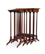 A SET OF MAHOGANY QUARTETTO TABLES, EARLY 20TH CENTURY