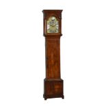 A GEORGE II/III WALNUT EIGHT-DAY LONGCASE CLOCK