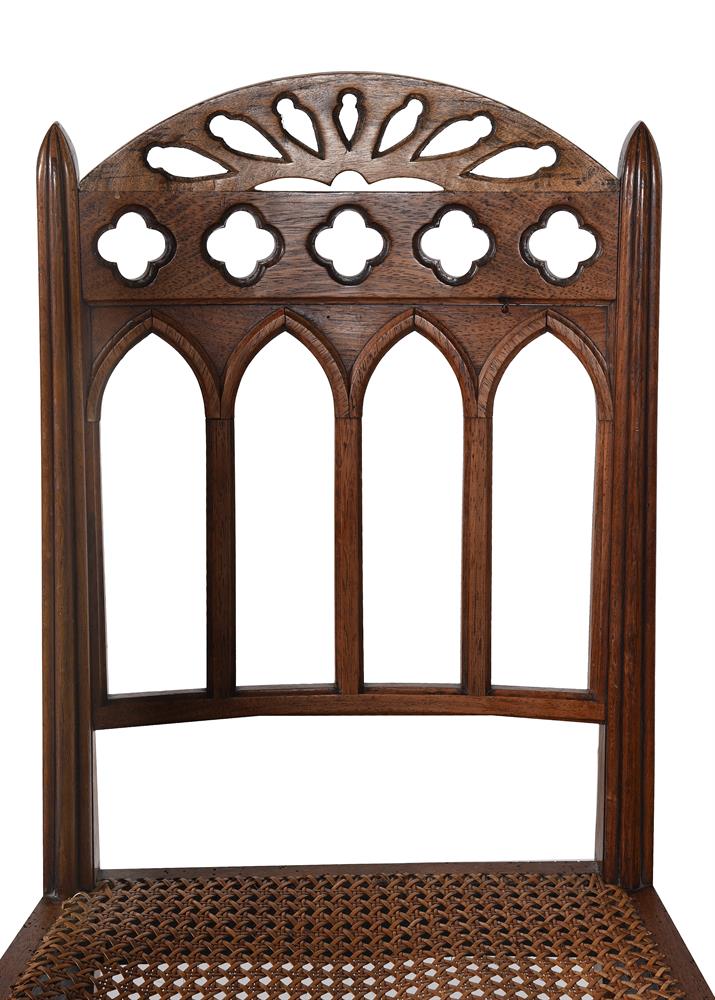 Y A SET OF FIVE ROSEWOOD SIDE CHAIRSIN GOTHIC TASTE - Image 2 of 4
