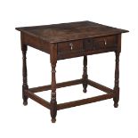 A CHARLES II OAK SIDE TABLE