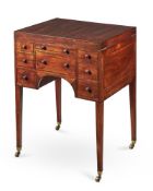 Y A GEORGE III MAHOGANY AND EBONY STRUNG DRESSING TABLE