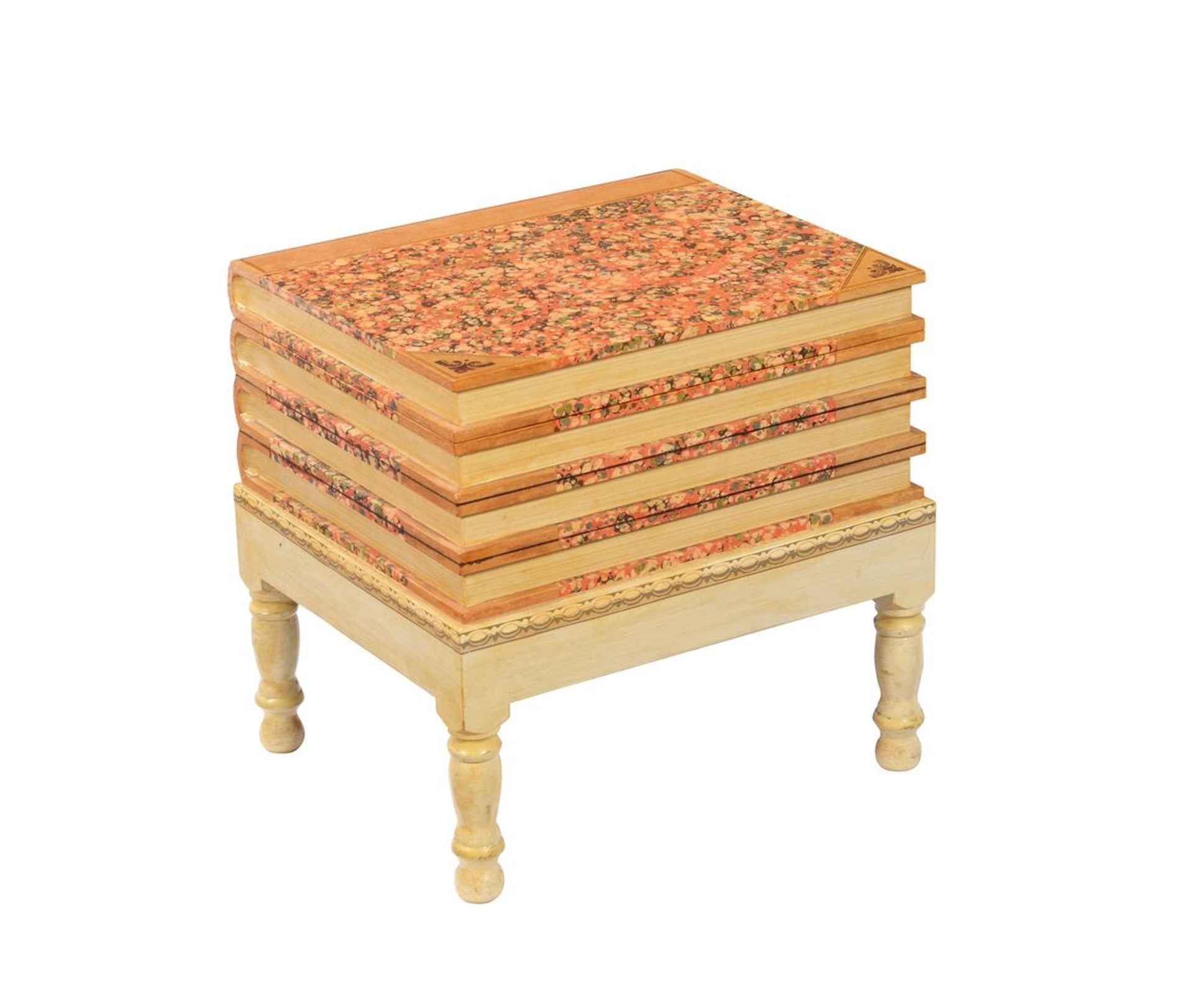 A PAINTED LOW OCCASIONAL TABLE