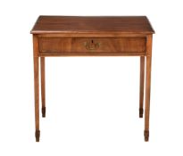 A GEORGE III MAHOGANY SIDE TABLE