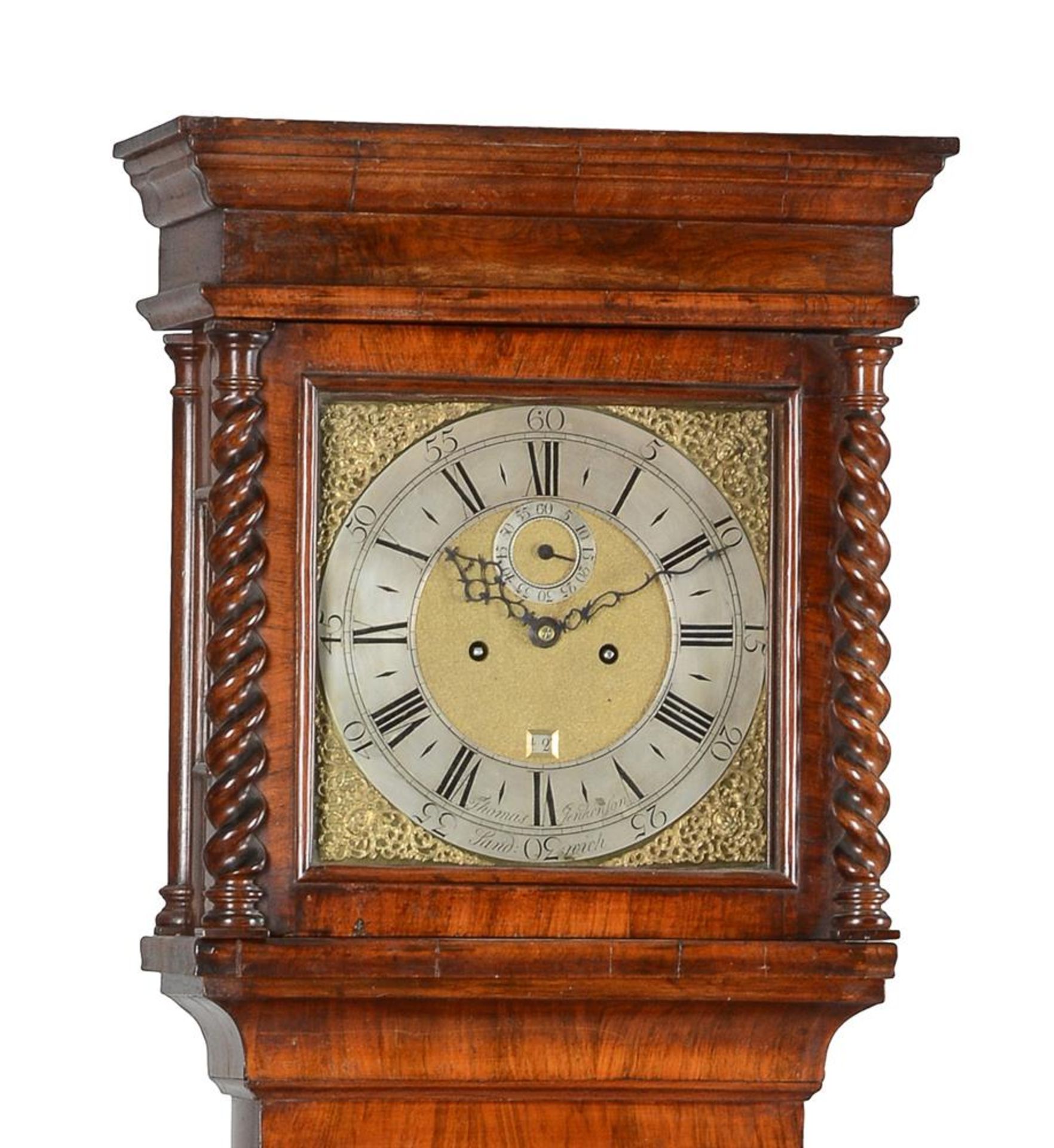 A GEORGE II WALNUT EIGHT-DAY LONGCASE CLOCK - Bild 2 aus 5