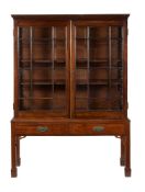 A MAHOGANY DISPLAY CABINET IN GEORGE III STYLE