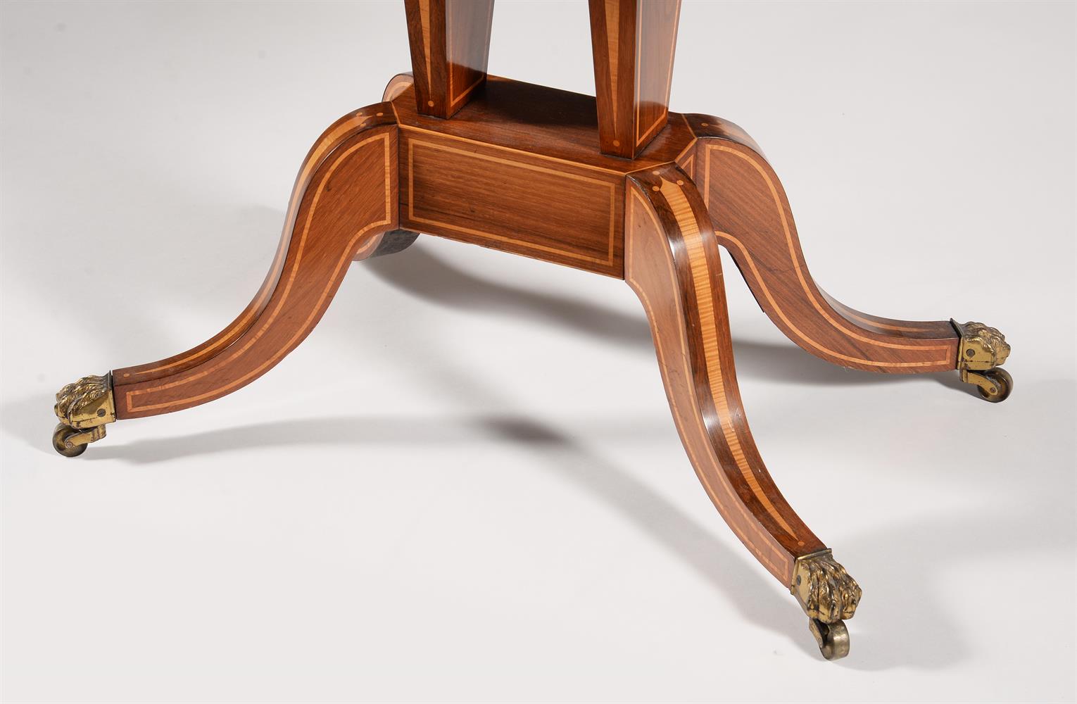 Y A GEORGE III ROSEWOOD AND SATINWOOD BANDED CARD TABLE - Image 2 of 3