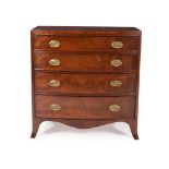 A REGENCY MAHOGANY CHEST OF DRAWERS