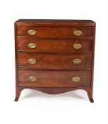 A REGENCY MAHOGANY CHEST OF DRAWERS