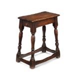 AN OAK JOINT STOOL IN 17TH CENTURY STYLE