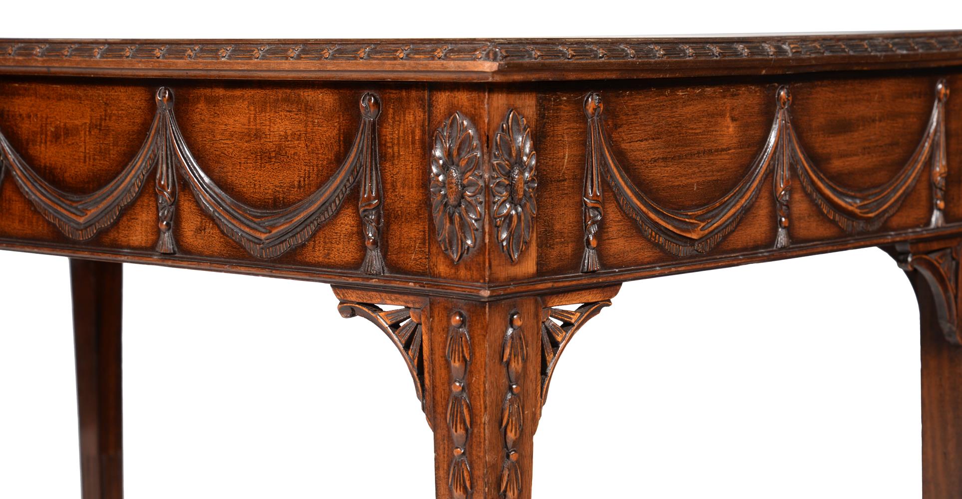 AN EDWARDIAN MAHOGANY SIDE TABLEI, N THE MANNER OF ROBERT ADAM - Image 5 of 5