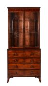 Y A REGENCY MAHOGANY SECRETAIRE BOOKCASE