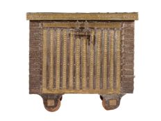 AN INDIAN, PROBABLY RAJASTHEAN, DOWRY CHEST
