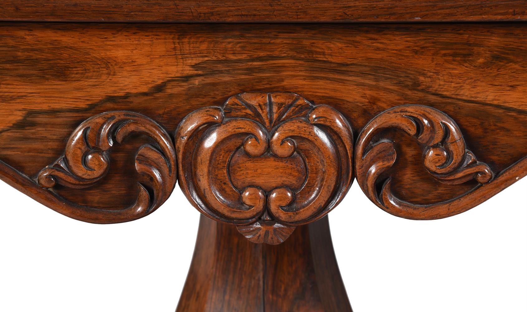 Y A WILLIAM IV ROSEWOOD LIBRARY TABLE - Image 3 of 6