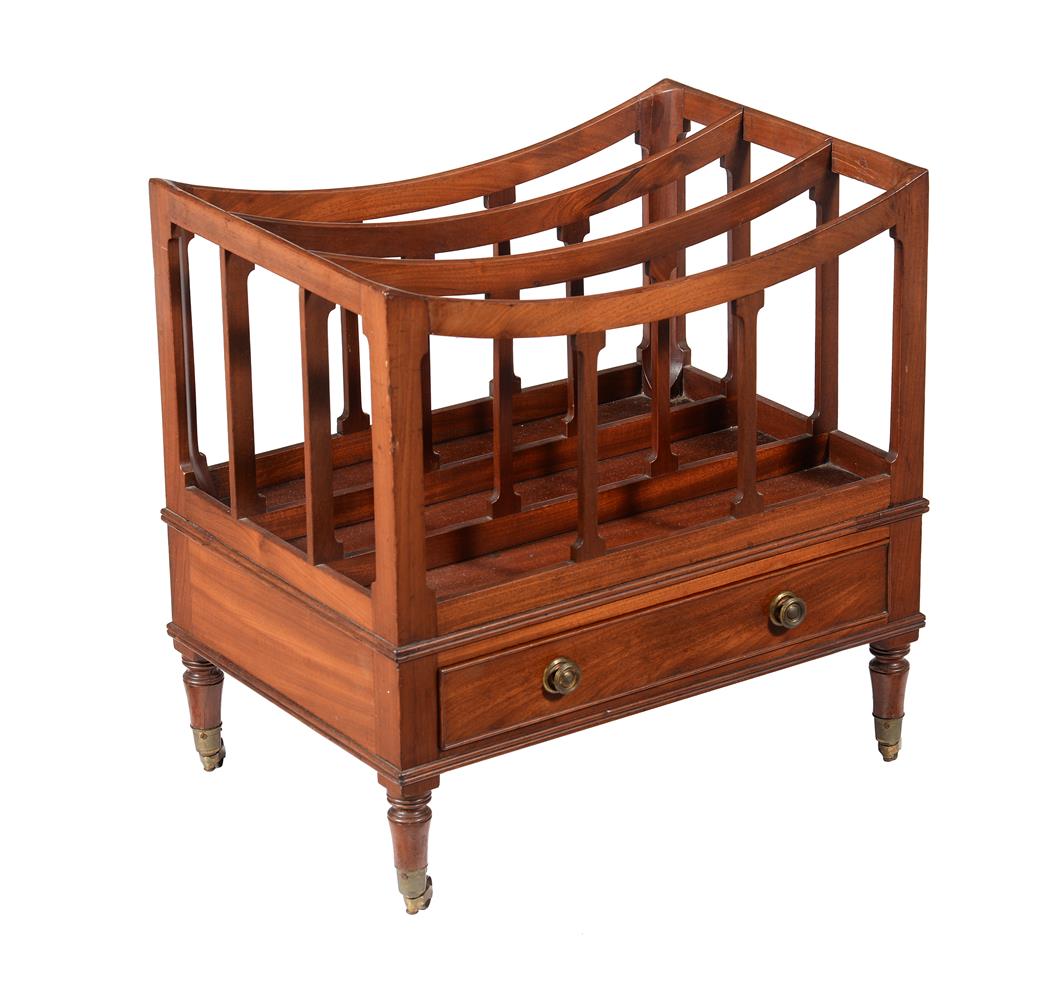 A GEORGE III MAHOGANY CANTERBURY