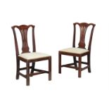 A PAIR OF GEORGE III OAK SIDE CHAIRS