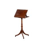 A REGENCY MAHOGANY READING OR MUSIC STAND