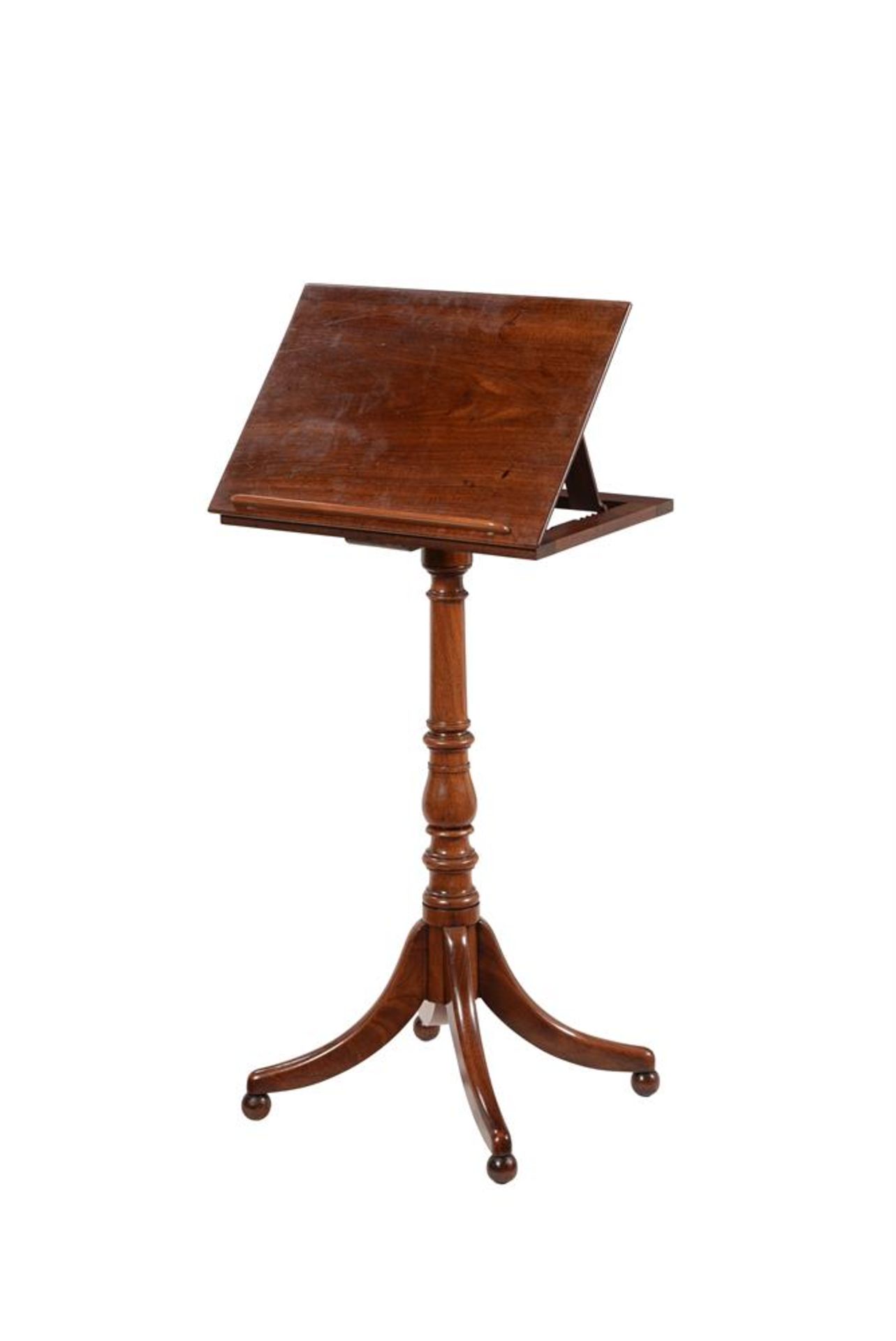 A REGENCY MAHOGANY READING OR MUSIC STAND
