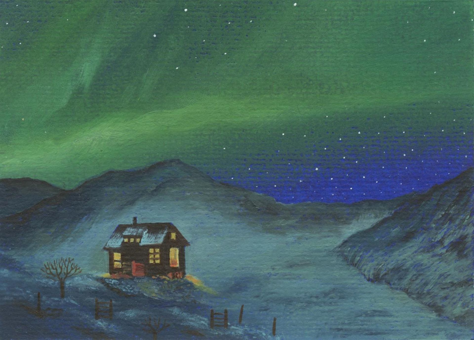 Mark Kaiser, Aurora Borealis in Bordeyri, Iceland, 2022