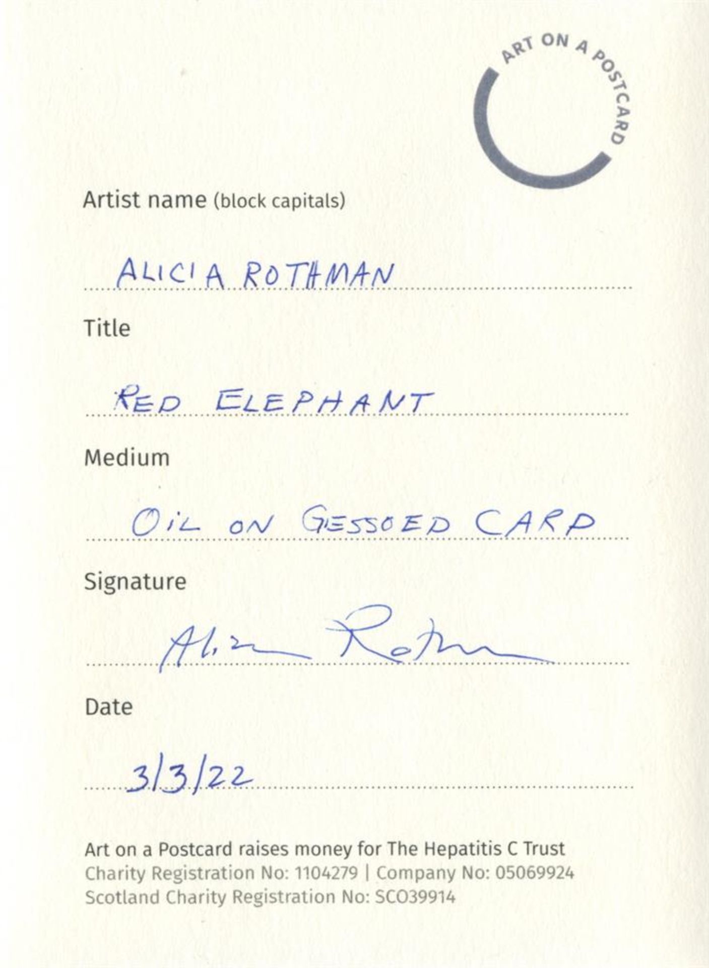 Alicia Rothman, Red Elephant, 2022 - Image 2 of 3
