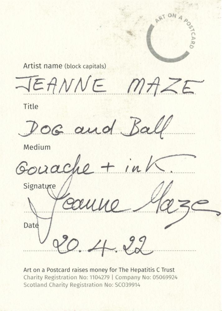 Jeanne Maze, Dog and Ball, 2022 - Image 2 of 3