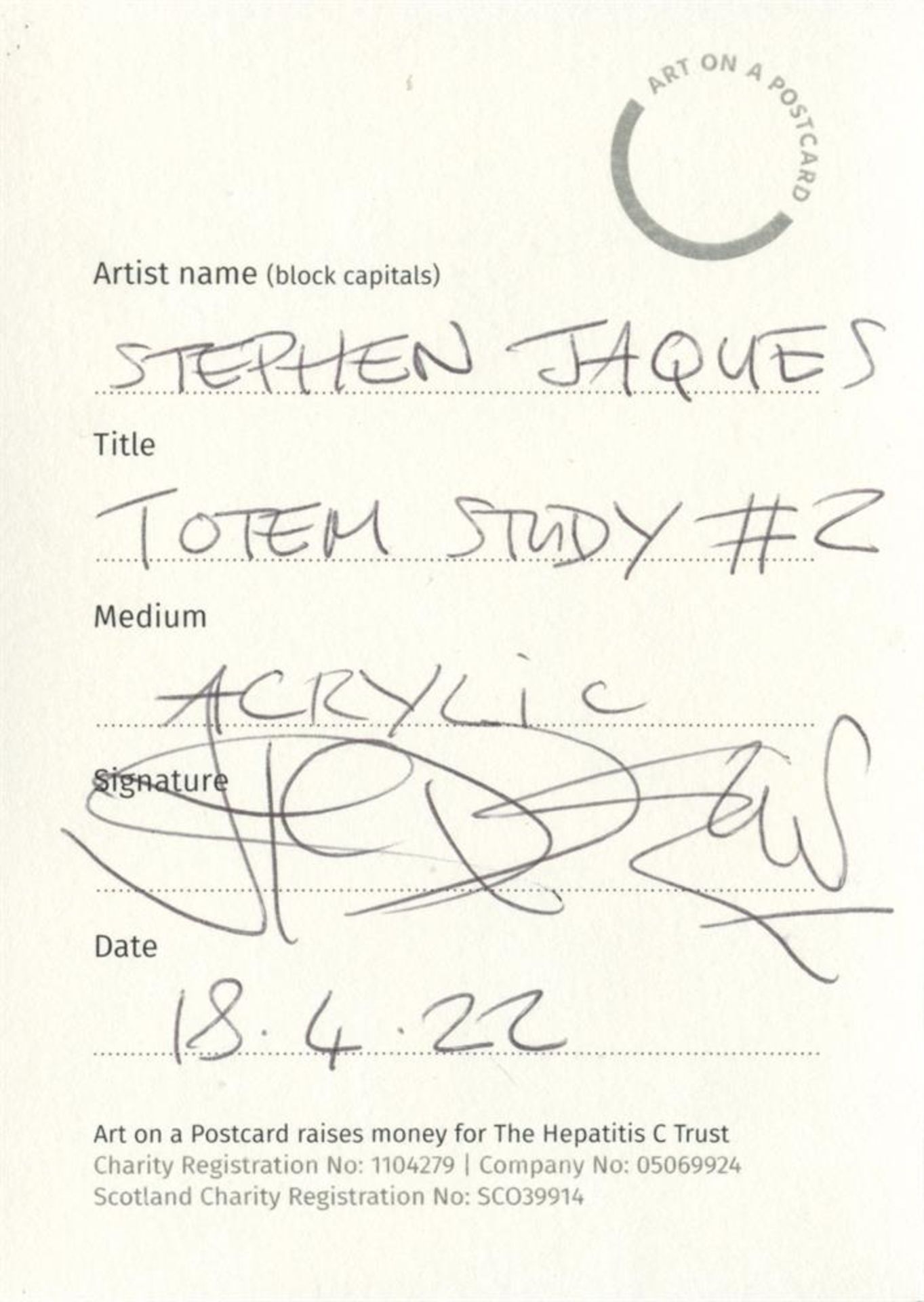 Stephen Jaques, Totem Study 2, 2022 - Image 2 of 3