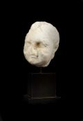 A FRAGMENTARY ANCIENT MARBLE HEAD OF A PUTTO OR EROS, ROMAN, CIRCA 1ST - 2ND CENTURY A.D