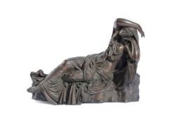 AFTER THE ANTIQUE, A LARGE BRONZE FIGURE 'SLEEPING ARIADNE'