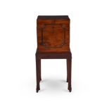 A GEORGE III MAHOGANY CELLARET ON STAND, CIRCA 1770