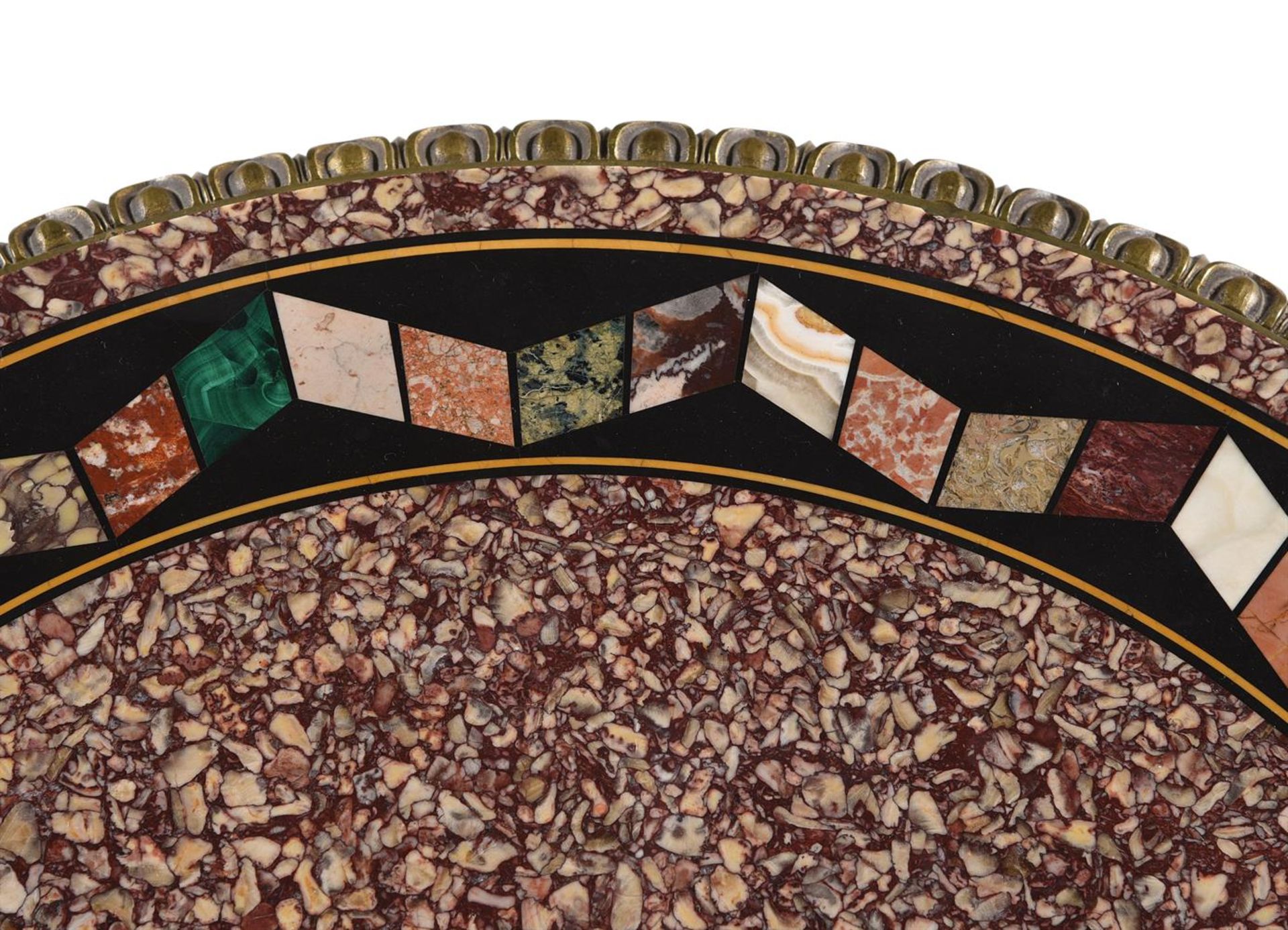 Y A PIETRE DURE AND SPECIMEN MARBLE TOP TABLE, FLORENTINE, SECOND HALF OF THE 19TH CENTURY - Image 8 of 8