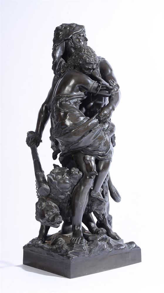 AFTER ERNEST RANCOULET (FRENCH, 1842-1915), A LARGE BRONZE GROUP 'HERCULES, ATHENA AND CERBERUS' - Bild 3 aus 5