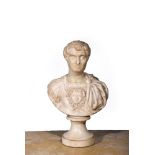 A MARBLE BUST OF A ROMAN EMPEROR, ITALIAN, 18TH CENTURY