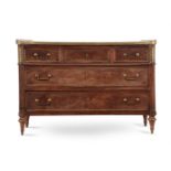 A FRENCH DIRECTOIRE MAHOGANY AND BRASS MOUNTED COMMODE, CIRCA 1795