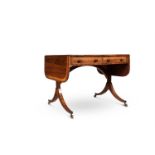 Y A REGENCY ROSEWOOD AND SATINWOOD CROSSBANDED SOFA TABLE, CIRCA 1815